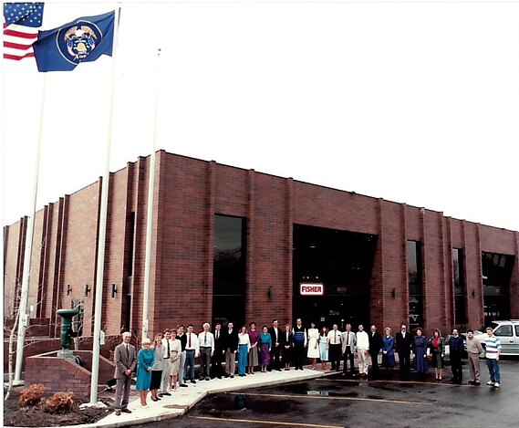Rust staff outside the West Jordan office in the 1990s